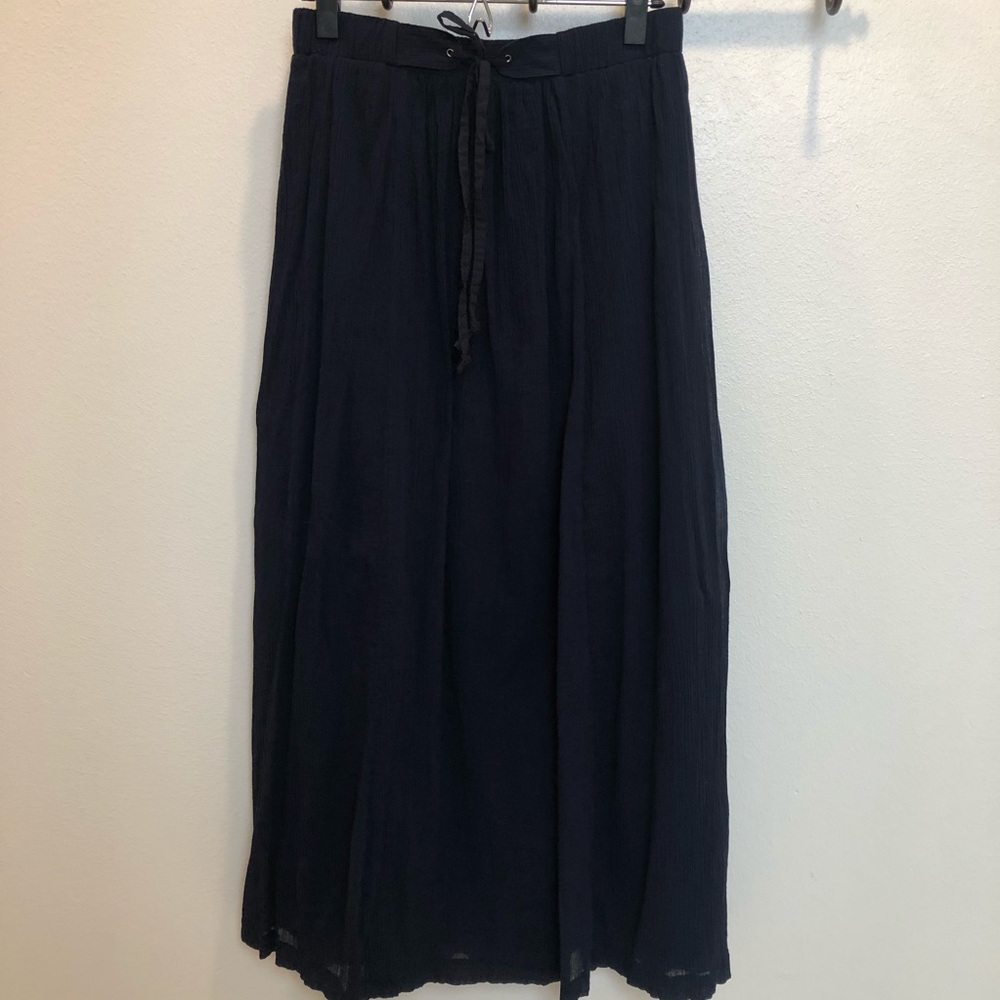 J.crew crinkle Navy blue maxi skirt, small